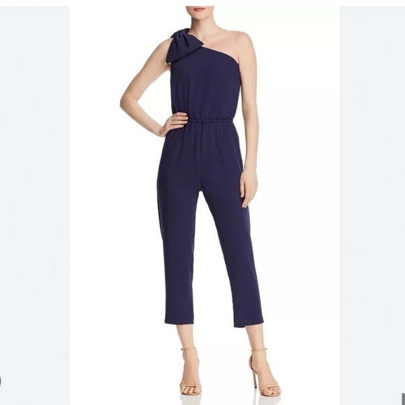 Amanda Uprichard One Shoulder Bow Jumpsuit - Picture 2 of 3